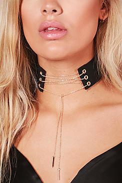 Boohoo Plus Laura Wide Chain Choker