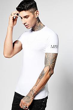 Boohoo Muscle Fit Man Print T-shirt