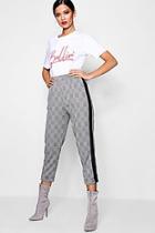 Boohoo Natalie Sports Stripe Check Trouser