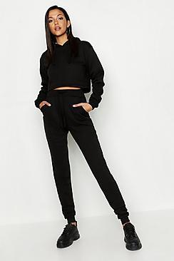 Boohoo Tall Hooded Crop Lounge Set