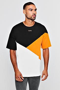 Boohoo Man Colour Block Drop Shoulder T-shirt