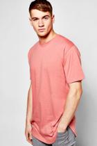 Boohoo Oversized Back Zip Through T-shirt Pink