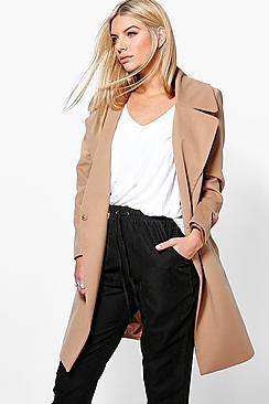 Boohoo Eloise Oversized Collar Coat