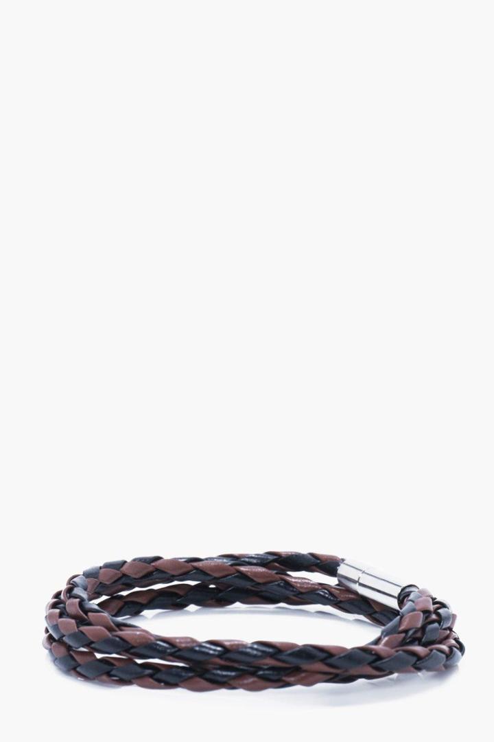 Boohoo Plait Wrap Bracelet Black