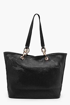 Boohoo Lazer Cut Tote Bag