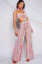 Boohoo Jenny Stripe Wide Leg Trouser