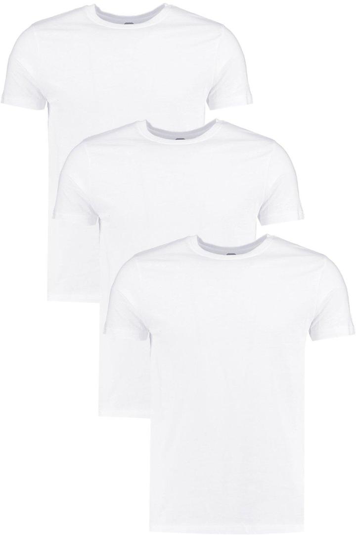 Boohoo 3 Pack Slim Fit T Shirts White