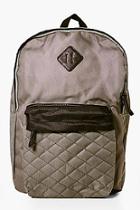 Boohoo Quilted Panel Backpack