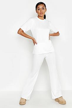 Boohoo Short Sleeve Oversized Top & Wide Leg Tracksuit