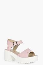 Boohoo Holly Peeptoe Two Part Cleated Sandal