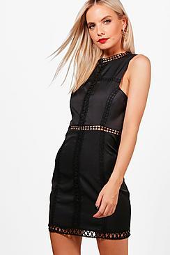 Boohoo Petite Trim Detail Bodycon Dress