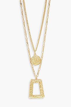 Boohoo Oversized Textured Layered Necklace