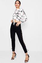Boohoo Lace Up Side Skinny Jeans