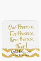 Boohoo Prosecco Coaster Set Of 4 Cream