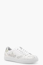 Boohoo Ella Pattern Lazer Cut Trainers