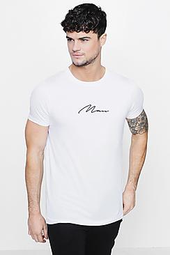 Boohoo Original Man Embroidered T-shirt