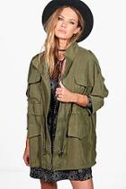 Boohoo Francesca Tie Waist Utility Jacket