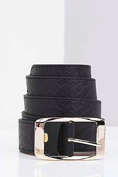 Boohoo Willow Woven Effect Boyfriend Belt