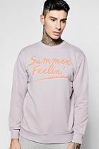 Boohoo Summer Feeling Sweatshirt