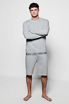 Boohoo Man Crew Neck Sweater And Short Set