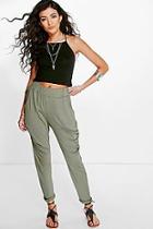 Boohoo Nora Drape Side Basic Viscose Joggers