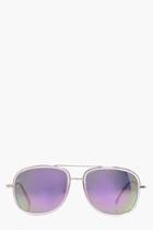 Boohoo Alyssa Oversized Square Sunglasses Purple