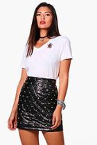 Boohoo Caitlin Ladybird Embellished T-shirt