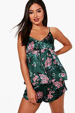 Boohoo Lucie Oriental Cami & Short Set