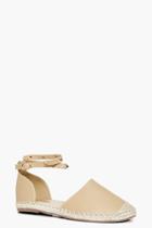 Boohoo Laura Stud Ankle Band Espadrille Nude