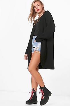 Boohoo Amelia Curved Hem Boyfriend Cardigan