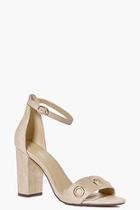 Boohoo Frances Eyelet Trim Block Heel