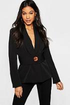 Boohoo Oversized Belt Detail Blazer