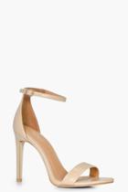Boohoo Camilla Band Detail Two Part Sandal Nude