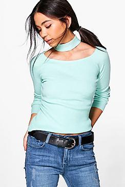 Boohoo Eloise Choker Style Jumper