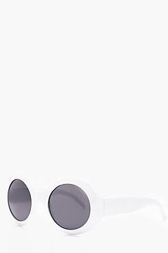 Boohoo White Round Frame Fashion Glasses