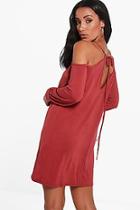 Boohoo Jessica Tie Back Shift Dress