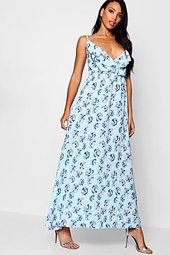 Boohoo Print Maxi Dress