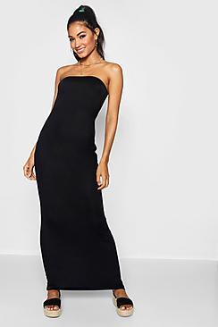 Boohoo Bandeau Column Jersey Maxi Dress