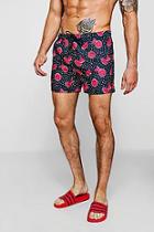 Boohoo Melon Spot Print Swim Shorts