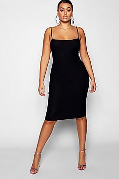 Boohoo Plus Strappy Midi Dress
