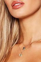 Boohoo Stone & Diamante Layered Necklace