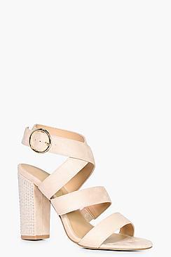 Boohoo Niamh Strappy Sandal With Embellished Heel