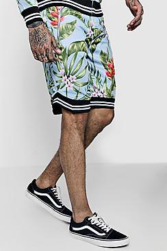 Boohoo Floral Basketball Sports Shorts Co-ord