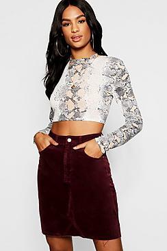 Boohoo Tall Cord Mini Skirt
