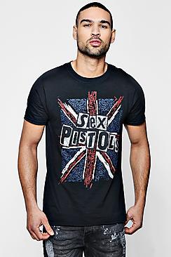 Boohoo Union Jack Sex Pistols License T-shirt