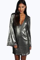 Boohoo Boutique Bea Midi Plunge Neck Bodycon Dress