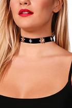 Boohoo Molly Floral Embellished Stud Choker 2 Pack