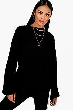Boohoo Lola Oversized Balloon Sleeve Jumper