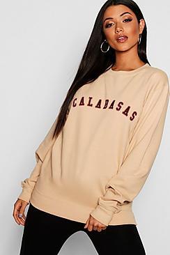 Boohoo Calabasas Slogan Sweat