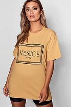 Boohoo Plus Tora Venice Graphic T-shirt